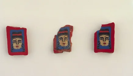 Tre placche a mosaico, periodo tolemaico al periodo romano, 100 a.C.-100 d.C.